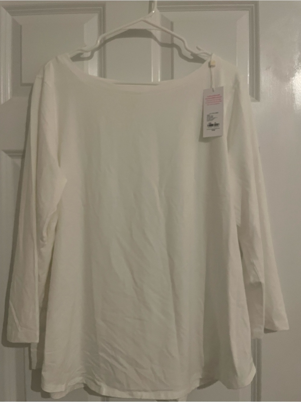 Lilly Pulitzer White 3/4 Boatneck Tee